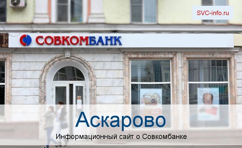 Банкоматы и отделения в городе Аскарово